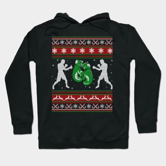 Boxing Ugly Christmas Sweater Hoodie by uglygiftideas